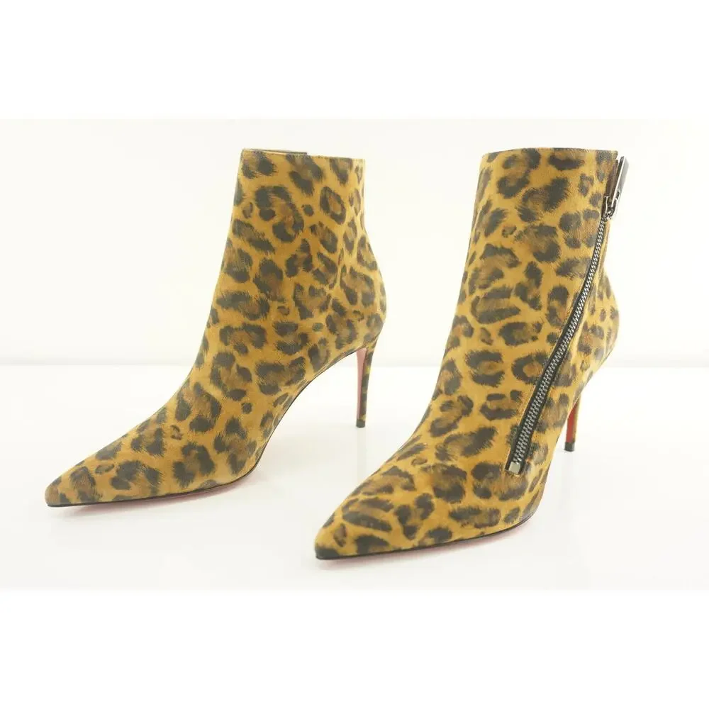 Christian Louboutin Birgikate Stiletto Ankle Bootie Size 35.5 NIB $1245 Leopard